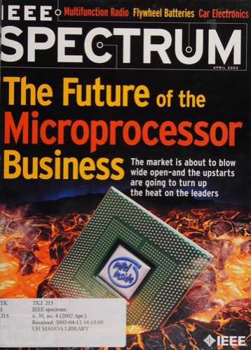 IEEE Spectrum, April 2002 — Flywheel Batteries on the masthead